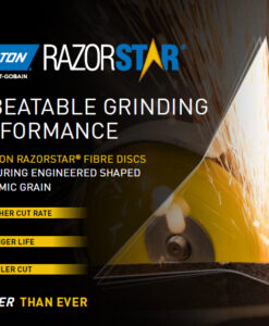 Norton RAZOR STAR 115 x 22 Ceramic Fibre Discs P36 - Box of 25pcs