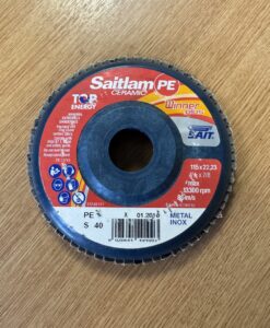 Alternative view of Saitlam Ceramic PE P40 Flat Bottom Flap Discs Pack of 5